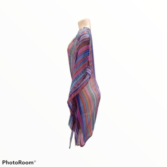 Blue Swimsuit Cover Up With Bling XL - Picture 10 of 10